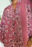 Ole Bubble Cotton Bandana Shorts Indian Pink